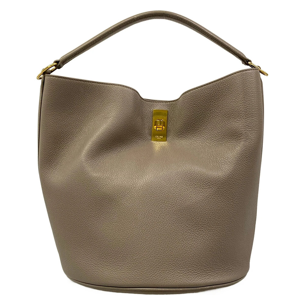 Celine 16 Bucket Bag Gray Beige Supple #352915C16B